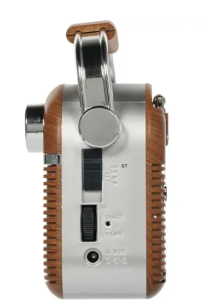 Радиоприемник Hyundai H-PSR200 дерево коричневое/серебристый фото