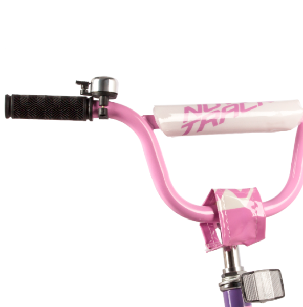 (м) Велосипед детский NOVATRACK 18"183VECTOR.LC22 фиолетовый, защита А-тип, тормоз нож., крылья и ба фото