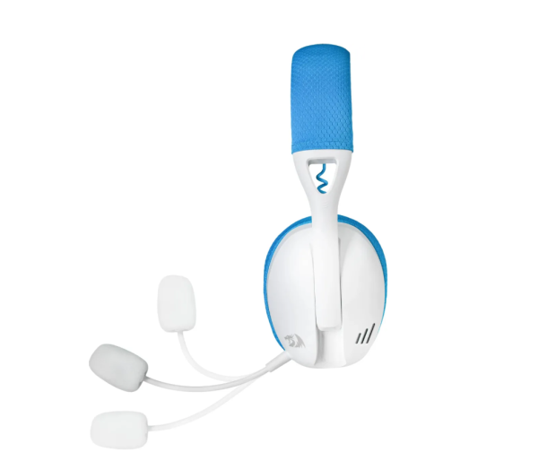 Игровые наушники с микрофоном REDRAGON Ire Pro белый/синий 2,4G/Проводной фото