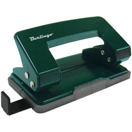 Дырокол Веrlingo до 10 л. "Universal", металлический, ассорти, с линейкой фото