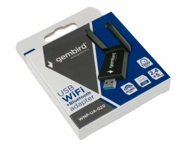 WiFi+Bluetooth адаптер Gembird WNP-UA-020, 1300 Мбит/с купить ЦИТ WiFi+Bluetooth адаптер Gembird WNP-UA-020, 1300 Мбит/с фото