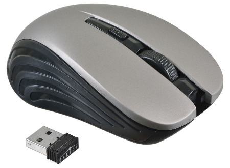 Мышь Oklick 545MW черный/серый оптическая (1600dpi) беспроводная USB (3but) фото