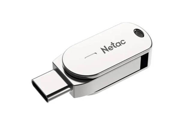 USB флеш-накопитель 32GB Netac U785C Dual, USB + TypeC, серебро USB 3.2 NT03U785C-032G-32PN фото