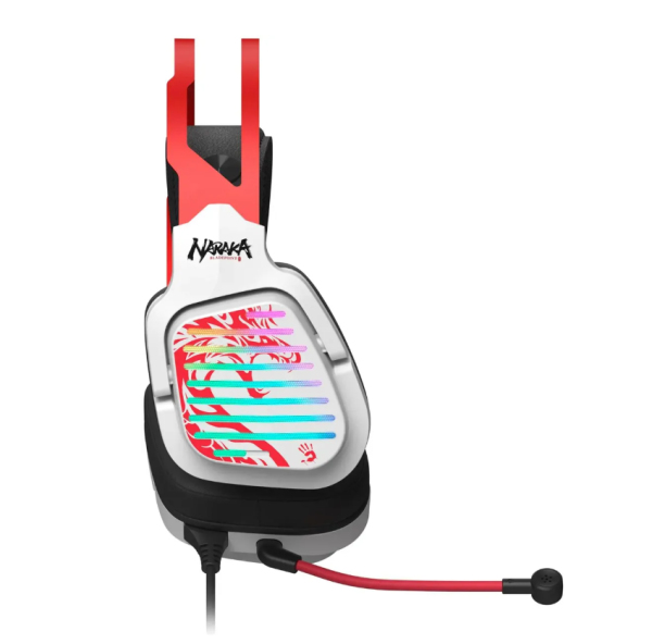 Игровые наушники с микрофоном A4 Bloody G560 белый/красный 2м мониторные USB (G560 NARAKA) фото