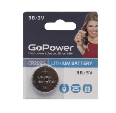 Батарейка GoPower ULTRA CR2025 BL2 Lithium 3V 1шт фото