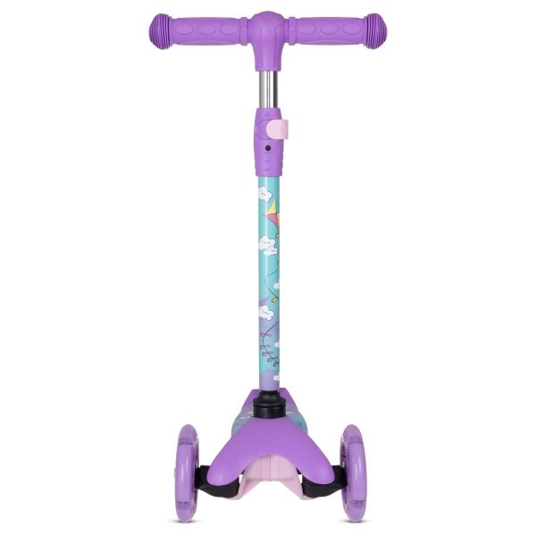 Самокат-кикборд CITY-RIDE CR-S4-05UVV телескопический руль металл, колеса PU 120/76 со светодиодами, фото