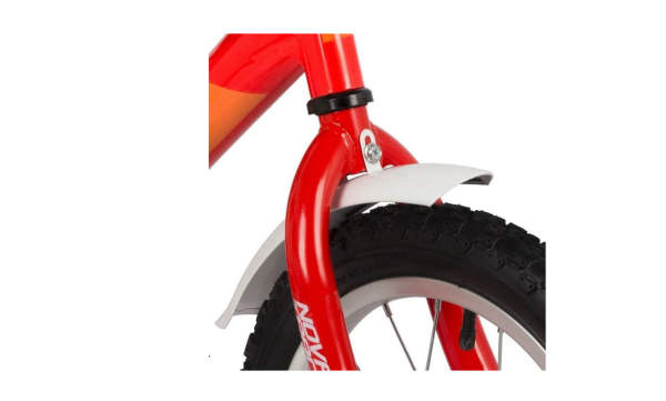 (м) Велосипед детский NOVATRACK 14"144MAPLE.RD22  красный, полная защита цепи, тормоз нож, крылья цв фото