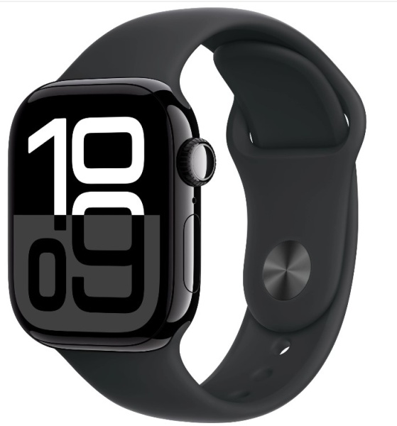 Умные часы Apple Watch Series 10 46mm Jet Black Aluminium Sport Band Band M/L фото