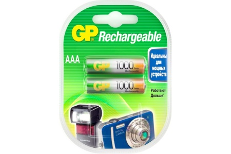 Аккумулятор AAA GP 1000mAh 2шт (100AAAHC-2DECRC2) фото