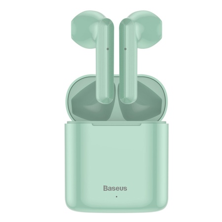 Беспроводные bluetooth наушники Baseus W09 Encok True зелёный фото