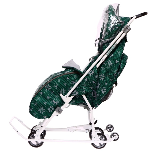 Санки-коляска Ника Наши детки 3-1К скандинавский зеленый НДТ3-1К/6 фото