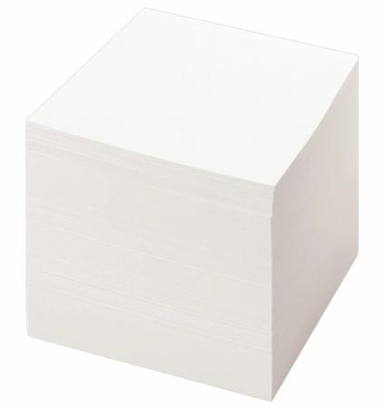 Блок для записей 8*8 см 1000 листов куб,белый, STAFF проклеенный,  белизна 90-92%, 120382 фото
