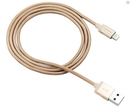 Кабель USB - Lightning CANYON 1м RHCNSMFIC3GO (MFI) фото