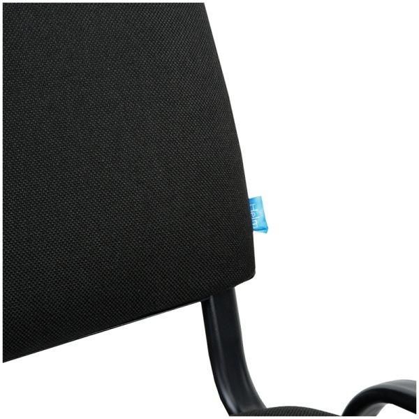 Стул для посетителей Helmi HL-F01 "Изо", каркас черный, обивка ткань черная фото