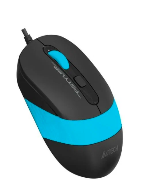 Мышь A4 Fstyler FM10 черный/синий оптическая (1600dpi) USB (4but) фото