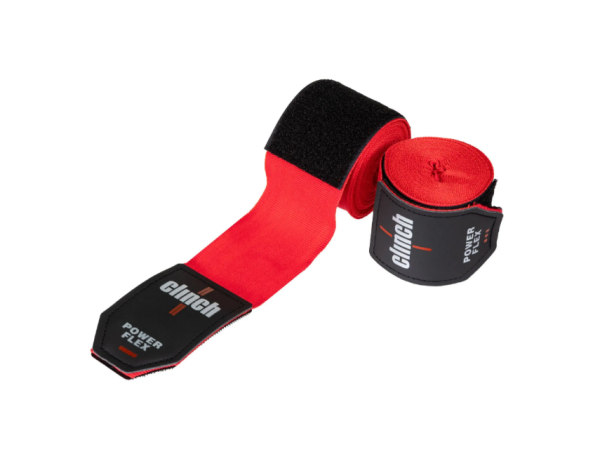 Бинты боксерские Clinch Boxing Hand Wrap Power Flex красные (длина 3.5 м) фото