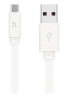 Кабель USB - MicroUSB HOCO X5 Bamboo 1м плоский белый (6957531040071) фото