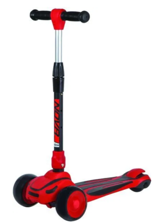 Самокат-кикборд NOVATRACK 120CP.RAINBOW.RD20 подростковый, двухцветная платформа, складной механизм  фото