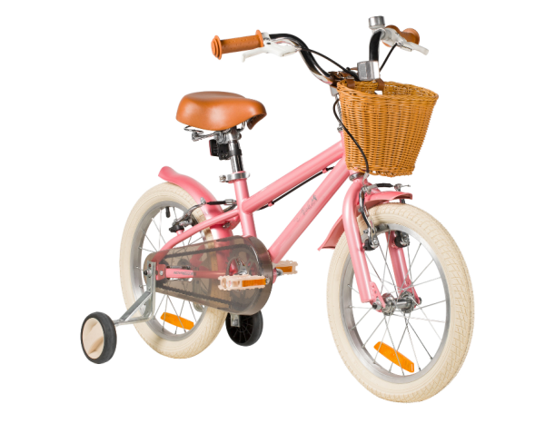 (м) Велосипед детский NOVATRACK 14"143ADELE.PN6 сталь, розовый, полная защита цепи, ручной передний  фото
