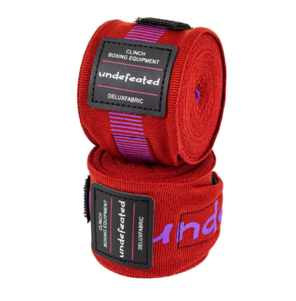Бинты боксерские Clinch Boxing Hand Wrap Undefeated бордовые (длина 3.5 м) фото