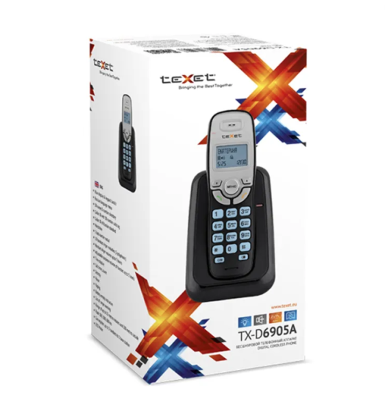 Тел. аппарат Dect TeXet TX-D6905А черный фото