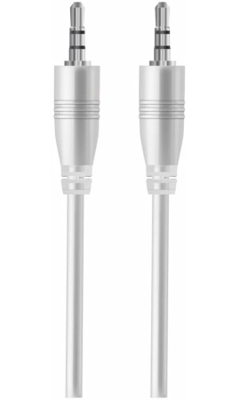 Аудиокабель EXPLOYD EX-K-473 AUX Jack3,5mm(M) - Jack3,5mm(M) 1M Classic круглый белый  фото