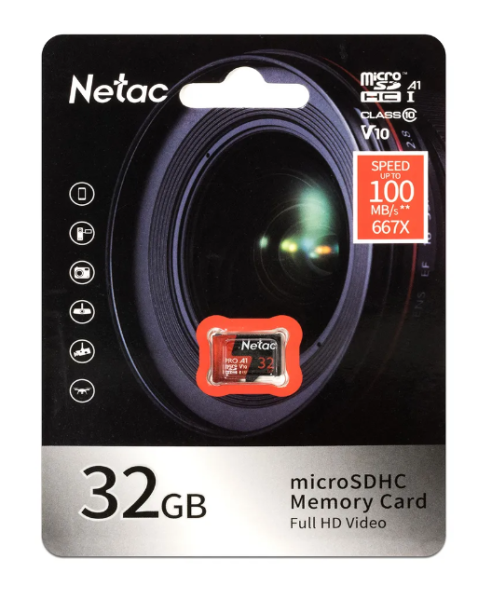 Карта памяти MicroSD 32GB Netac Extreme Pro (NT02P500PRO-032G-S) фото