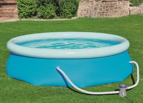 Бассейн с надувным бортом "Bestway Fast Set" (305*76) фил.-насос 1249л/ч  арт. 57270 фото