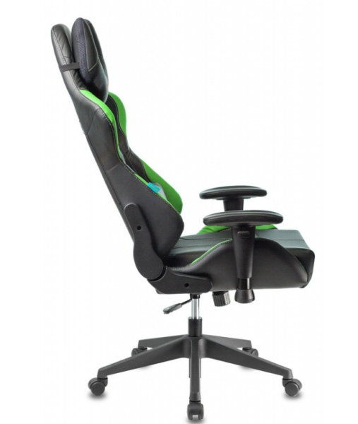 Кресло игровое Zombie VIKING 5 AERO черный/салатовый эко.кожа с подголов. крестов. пластик VIKING 5  фото