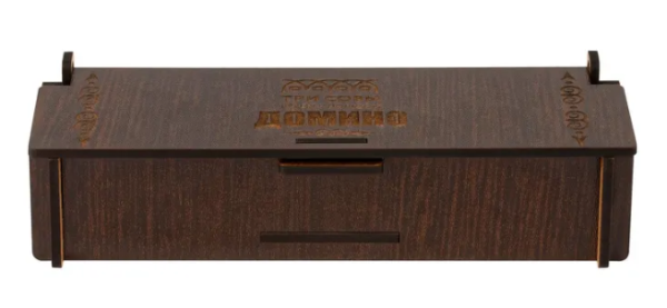 Игра настольная Домино, ТРИ СОВЫ, фанера, шкатулка из ХДФ фото