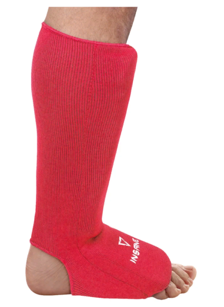 Защита голень-стопа INSANE CUPRUM IN22-SG100, полиэстер/спандекс, красный (XL) фото