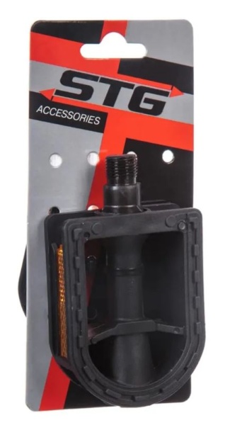 Педали STG FP-619, ось 9/16", пластик, черные Х54029 фото