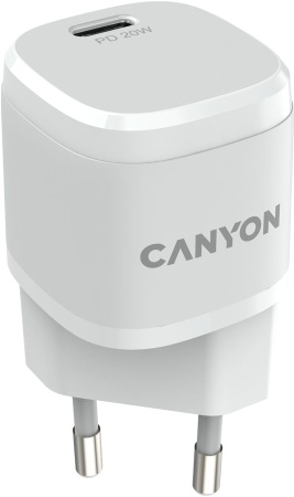 Сетевое зарядное устройство Canyon H-20W05 CNE-CHA20W05 белый (Type-c) фото