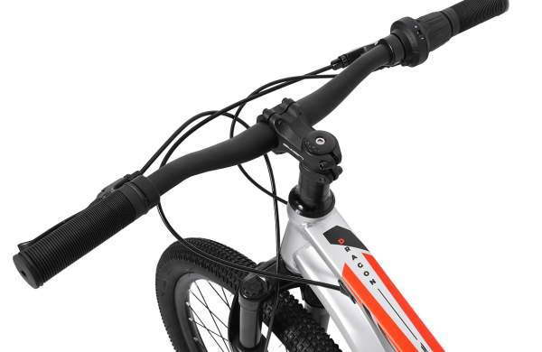 (м) Велосипед детский LETO 22"DRAGON, сталь, рама 11", 6-ск, серебро/оранжевый фото