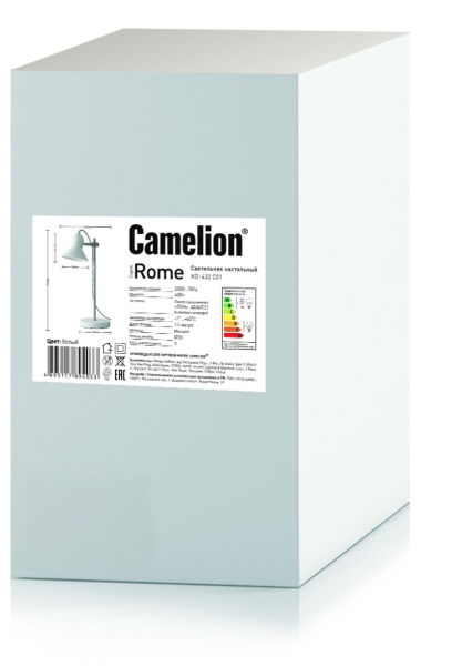 Лампа настольная CAMELION (14550) KD-432 C01, белый фото