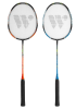 Набор для бадминтона WISH Fusiontec 799K (2 ракетки+2 волана), синий/оранжевый фото