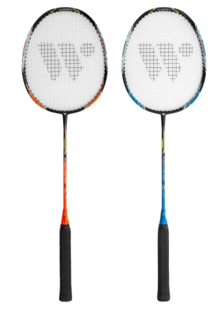 Набор для бадминтона WISH Fusiontec 799K (2 ракетки+2 волана), синий/оранжевый фото