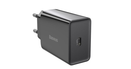 Сетевое зарядное устройство Baseus Speed Mini Quick Charger Type-C 20W EU Black CCFS-SN01 фото
