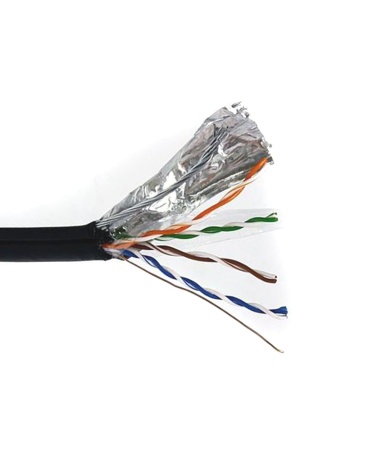 Кабель FTP 5E внешний медь с тросом экранированный (Тайвань) длина 1 метр фото