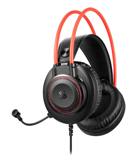 Игровые наушники с микрофоном A4 Bloody G200 черный/красный фото