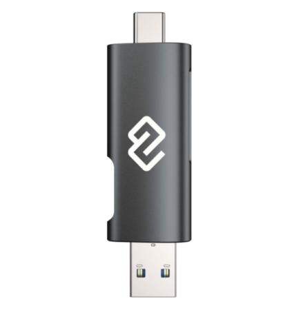 Устройство чтения карт памяти Digma CR-СU2520-G (USB 2.0/Type C ) серый фото