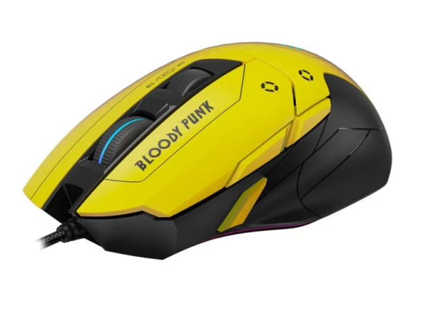 Мышь A4 Tech Bloody W70 Max Punk желтый/черный оптическая (10000dpi) USB (11but) фото
