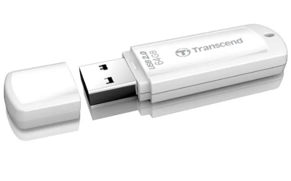 USB флеш-накопитель 64GB Transcend JetFlash 370 белый USB 2.0 TS64GJF370 фото