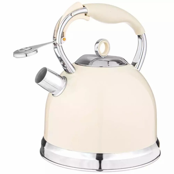Чайник со свистком AGNESS 937-853 3л, молочный купить ЦИТ Чайник со свистком AGNESS 937-853 3л, молочный фото