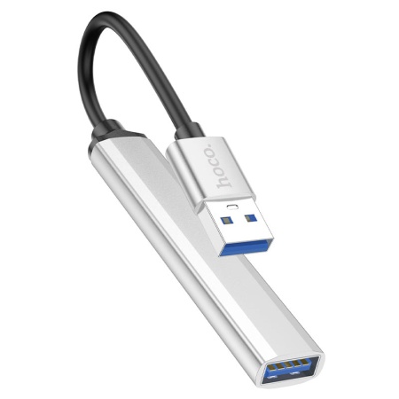 Хаб USB 3.0 HOCO HB26 серебряный фото