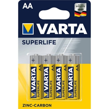 Батарейка VARTA R6 AA BL4 SUPER LIFE HEAVY DUTY фото