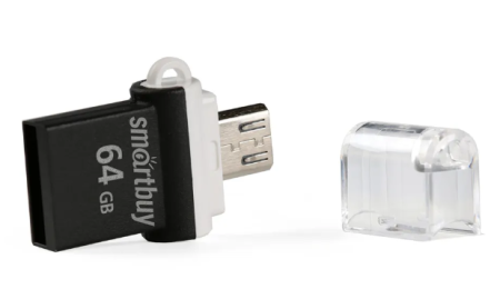 USB флеш-накопитель 64GB Smart Buy Poko OTG (SB64GBPO-K) фото