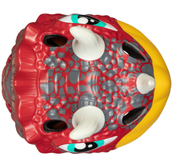 Шлем детский STG Triceraptors, обхват 49-55 см, красный с желтым Х126532 фото