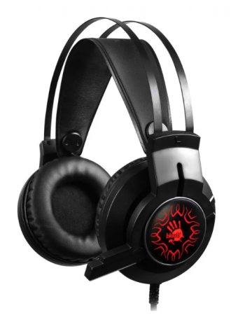 Игровые наушники с микрофоном A4 Bloody J437 черный фото
