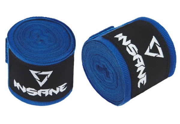 Бинт боксерский INSANE BASE IN22-HW300, хлопок, синий, 3,5 м фото